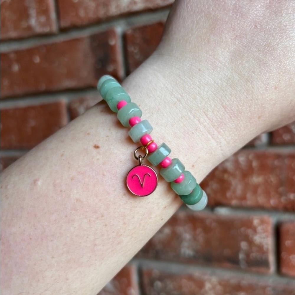 Aries Green Aventurine Handmade Beaded Bracelet